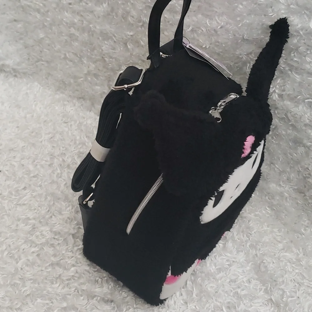 Loungefly Sanrio Kuromi faux fur mini backpack Anime